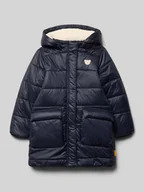 Kurtki i płaszcze dla dziewczynek - Pikowana kurtka o kroju regular fit z wyhaftowanym logo - miniaturka - grafika 1