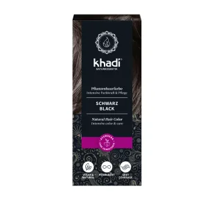 Khadi Henna do włosów czarna 100g - Farby do włosów i szampony koloryzujące - miniaturka - grafika 1