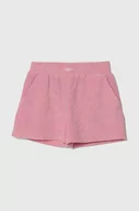 Spodnie i spodenki dla dziewczynek - Guess szorty dziecięce kolor różowy gładkie - miniaturka - grafika 1
