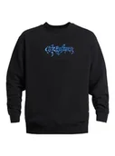 Bluzy męskie - Quiksilver Męska bluza polarowa z grafiką Crew Black M - miniaturka - grafika 1