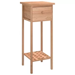 Stolik boczny z szufladą, 25x25x60 cm, lite drewno orzechowe Lumarko - Ławy i stoliki kawowe - miniaturka - grafika 3