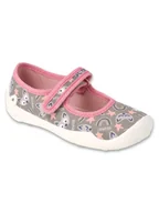 Kapcie damskie - Dziewczęce kapcie szare Befado - miniaturka - grafika 1