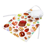 Śliniaki i fartuszki - Fartuch + Czapka Little Cook Cookies zestaw małego kucharza Domarex - miniaturka - grafika 1