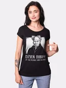 Koszulki i topy damskie - Dzień Dobry / Schopenhauer / Koszulka Damska / Czarna - miniaturka - grafika 1