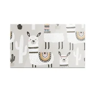 Deski do krojenia - Szklana deska do krojenia HOMEPRINT Lamy na szarym tle 60x52 cm - miniaturka - grafika 1