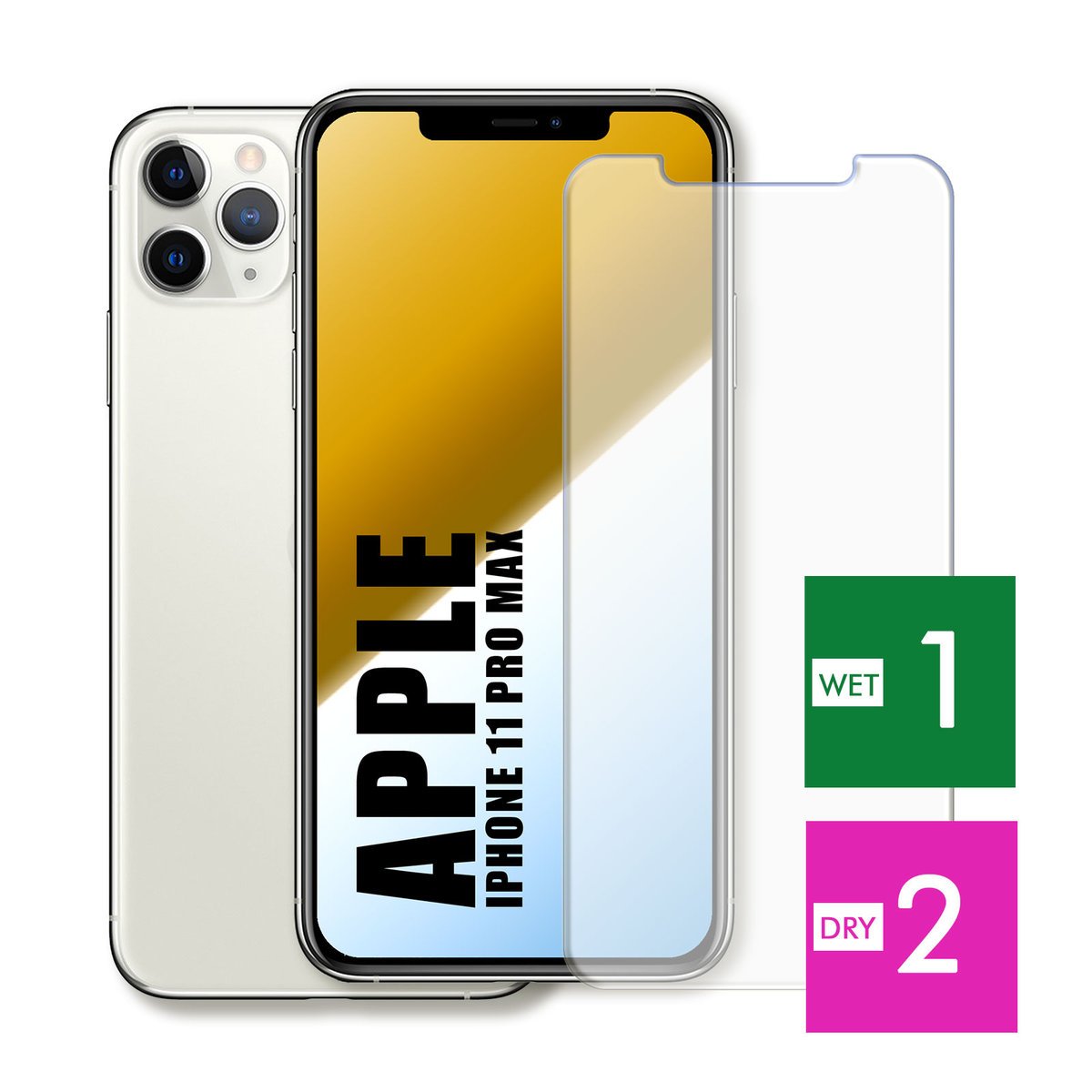 WZMOCNIONE SZKŁO DO APPLE IPHONE 11 PRO MAX SZYBKA HARTOWANE 9H JAKOŚĆ