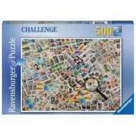 Puzzle - Ravensburger Puzzle 500 elementów Znaczki pocztowe - miniaturka - grafika 1