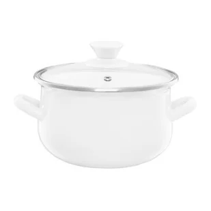 Garnek EMALIA OLKUSZ Pyza Kremowy 18 cm - Garnki - miniaturka - grafika 1