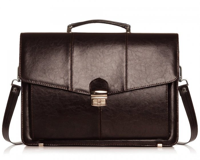 SKÓRZANA AKTÓWKA TECZKA NA DOKUMENTY SOLOME BODO BRĄZOWA