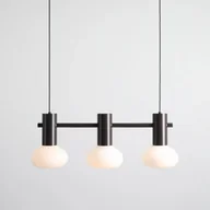 Lampy sufitowe - Wisząca lampa potrójna Flo 3 Mokka 7000E28_S szklana brązowa - miniaturka - grafika 1