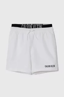 Spodnie i spodenki dla chłopców - Calvin Klein Jeans szorty kąpielowe dziecięce kolor biały - grafika 1