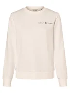 Bluzy damskie - Gant Bluza damska Kobiety Bawełna biały jednolity, XS - miniaturka - grafika 1