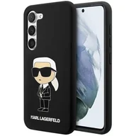 Etui i futerały do telefonów - Karl Lagerfeld KLHCS23MSNIKBCK S23+ S916 hardcase czarny/black Silicone Ikonik - miniaturka - grafika 1