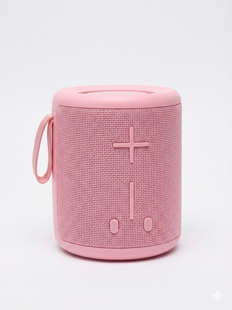 Głośnik Przenośny Bluetooth OKOP 10W Różowy Stereo LED