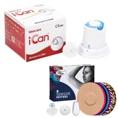 Glukometry i akcesoria dla diabetyków - Sensor do monitorowania glikemii na 15 dni iCAN i3 CGM z plastrami ochronnymi CureTape Sensor Patches - miniaturka - grafika 1