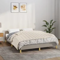 Koce - vidaXL Koc obciążeniowy, kremowy, 152x203 cm, 7 kg, tkanina - miniaturka - grafika 1