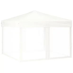 Składany namiot imprezowy ze ściankami, biały, 3x3 m - Pawilony ogrodowe - miniaturka - grafika 3