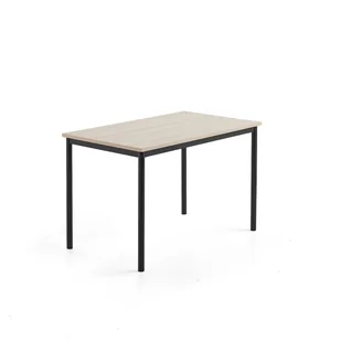 Stół SONITUS PLUS, 1200x700x760 mm, laminat HPL jesion, redukcja hałasu, antracyt - Meble do szkół i przedszkoli - miniaturka - grafika 1