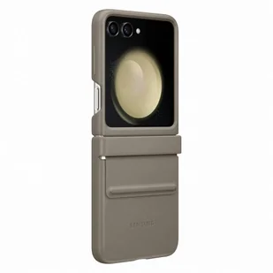 Etui z ekoskóry do Samsung Galaxy Z Flip 5 - brązowe - Etui i futerały do telefonów - miniaturka - grafika 2