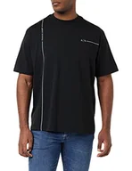 Bluzy męskie - Armani Exchange Męska bluza Sustainable, stretch Cotton, czarna, ekstra mała, czarny, XS - miniaturka - grafika 1