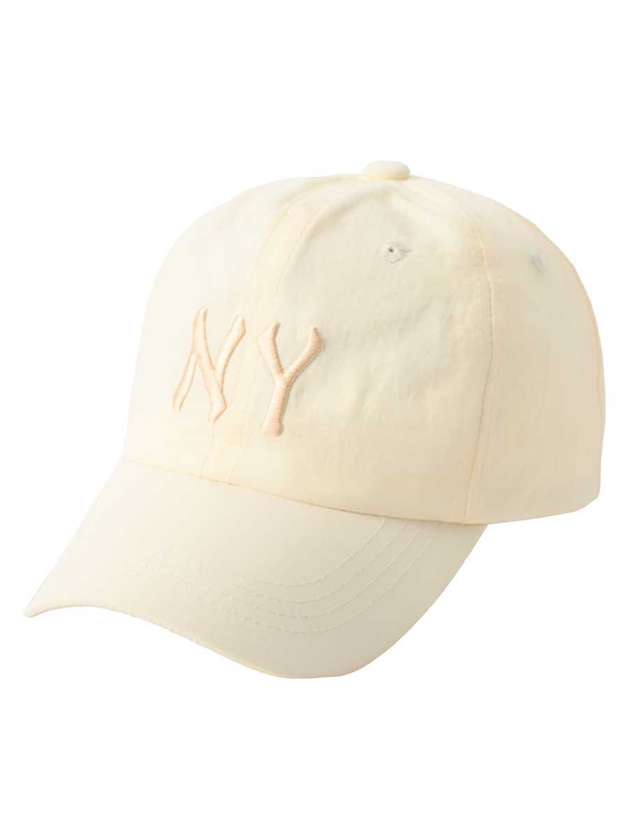 Chłopięca czapka z daszkiem NY jasnobeżowa Be Snazzy r.54/56