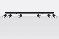 Lampy sufitowe - Sollux Lighting Plafon NERO 6 czarny/chrom - miniaturka - grafika 1