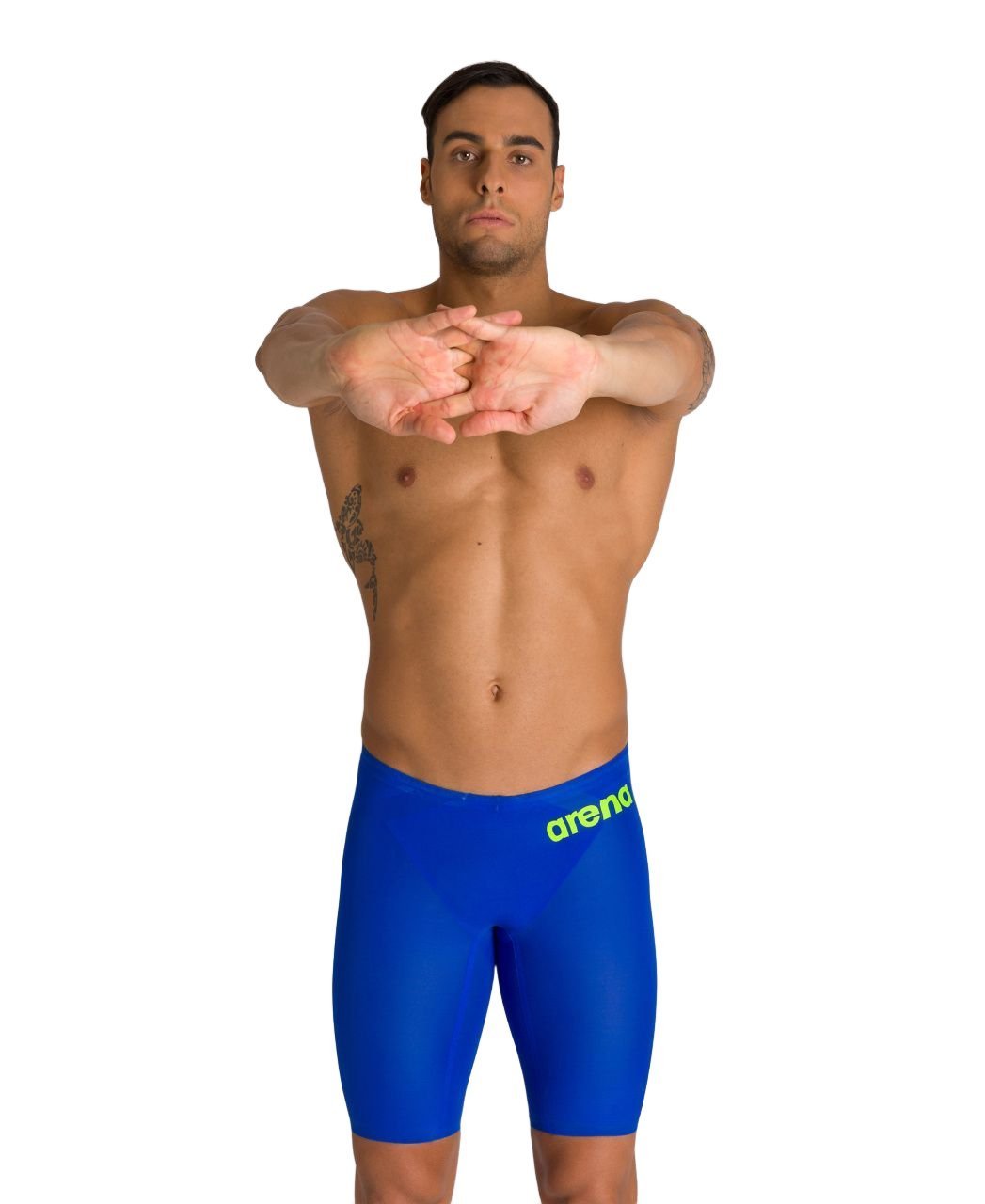ARENA STRÓJ STARTOWY MEN'S POWERSKIN CARBON-AIR2 JAMMER ELECTRIC BLUE DARK GREY FLUO YELLOW 001130/853 UK30