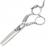 Nożyczki fryzjerskie - WOLF Degażówki nożyczki praworęczne 5,5 Bull offset fryzjerskie do strzyżenia włosów do salonu linia Professional - miniaturka - grafika 1