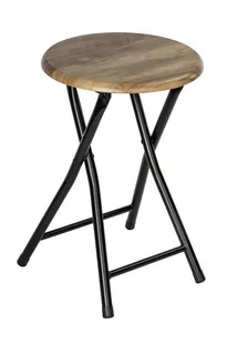 Wenko Taboret składany do łazienki FORIO loftowy z siedziskiem 30 x 46 cm None - Akcesoria łazienkowe - miniaturka - grafika 1