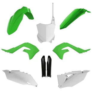POLISPORT 91495 - kompletny zestaw z tworzywa sztucznego (z osłoną widelca) Kawasaki kolor OEM 19 - Części motocyklowe - miniaturka - grafika 1