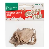 Ozdoby bożonarodzeniowe - Craft with Fun Ozdoba Bn Drew Dzwonek Zawieszka 8szt 12/288 - miniaturka - grafika 1