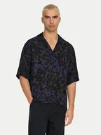 Koszule męskie - Only & Sons Koszula Harris 22032732 Granatowy Relaxed Fit - miniaturka - grafika 1