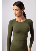 Koszulki sportowe damskie - Spaio Koszulka sportowa "Adapt" w kolorze khaki - miniaturka - grafika 1