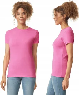 T-shirt Koszulka Damska Bawełna SOFTSTYLE Gildan GIL64000 RÓŻ Azalea L - Koszulki i topy damskie - miniaturka - grafika 1