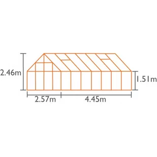 VITAVIA szklarnia ogrodowa Phoenix 11500, zielona - (11,5 m2; 2,57 x 4,45 m) + baza - Szklarnie ogrodowe - miniaturka - grafika 2