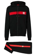 Bluzy męskie - HUGO Męska bluza TracksuDapieDoaky_IN Sweatshirt, Black1, M - miniaturka - grafika 1