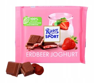 Czekolada mleczna Ritter SPORT Jogurt Truskawka DE - Czekolada - miniaturka - grafika 1