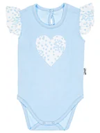Body dla niemowląt - Dziewczęce body serce niebieskie Nicol,r.86 - miniaturka - grafika 1