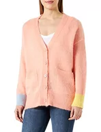 Swetry damskie - United Colors of Benetton Damski kardigan M/L 1042e601a sweter, różowy brzoskwiniowy 912, S - miniaturka - grafika 1