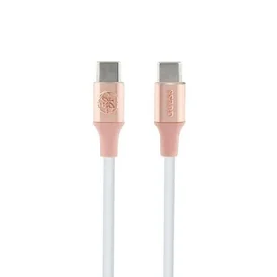 Guess GUCCLALRGDP kabel USB-C - USB-C 1.5m Fast Charging różowy/pink Ebossed Logo - Kable - miniaturka - grafika 1