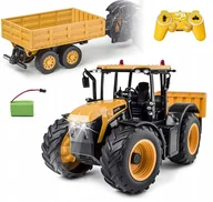Zabawki zdalnie sterowane - Duży Traktor Zdalnie Sterowany Auto Rc Ciągnik Jcb +pilot + Przyczepa 70 Cm - miniaturka - grafika 1