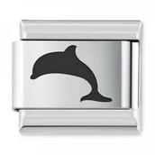 Charmsy - Murrano ITALIAN CHARMS Symbole Zwierzęta Delfin IH-232 - miniaturka - grafika 1
