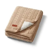 Pościel dla dzieci - Kocyk bawełniany z ociepleniem beżowy - koc - miniaturka - grafika 1