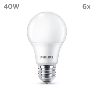 Philips LED E27 4,9W 470lm 2 700K mat 6 szt. - Żarówki LED - miniaturka - grafika 1