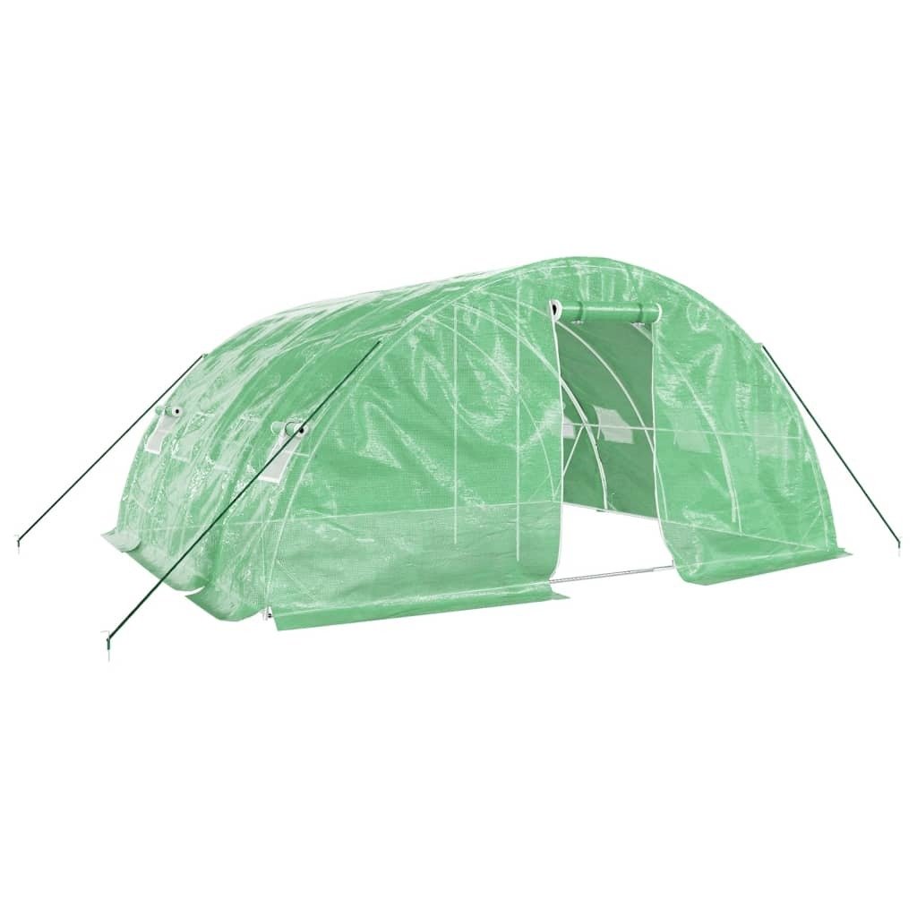 Prolenta Premium - Szklarnia z ramą stalową zielona 20 m² 5x4x2,3 m