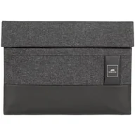 Torby na laptopy - Rivacase Pokrowiec Sleeve do MacBook 13,3" czarny + - miniaturka - grafika 1