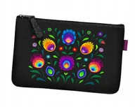 Torebki damskie - Kosmetyczka Filcowa Pocket Bukiet Antracyt 24×15 cm – Stylowa, Wygodna i z Nadrukiem Bertoni - miniaturka - grafika 1