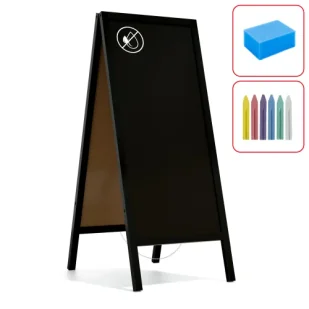 Potykacz stojak kredowy CZARNY 150x61 cm stojak reklamowy + GRATIS - Akcesoria do reklamy - miniaturka - grafika 1
