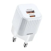 Ładowarki do telefonów - Ładowarka sieciowa Remax, RP-U2, USB, USB-C, 20W (biała) - miniaturka - grafika 1
