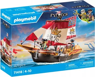 PLAYMOBIL STATEK PIRACKI KLOCKI ZESTAW 71418 - Klocki - miniaturka - grafika 1